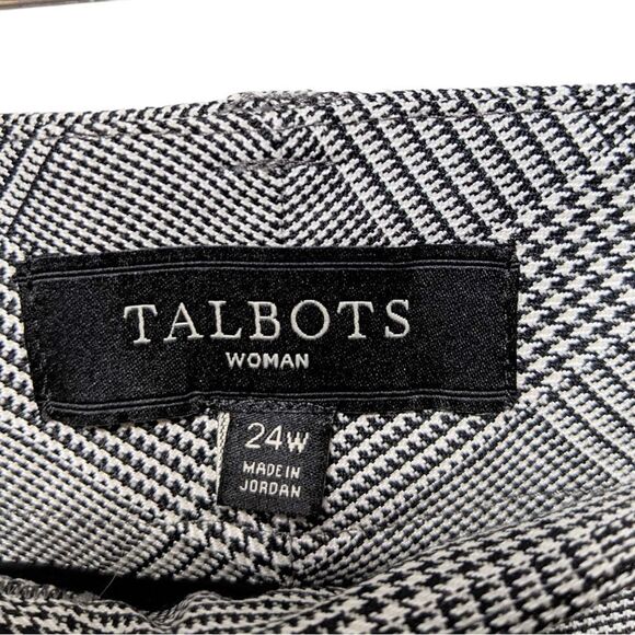 TALBOTS Houndstooth Wool Blend Signature Trouser Pants 24 - Picture 4 of 9